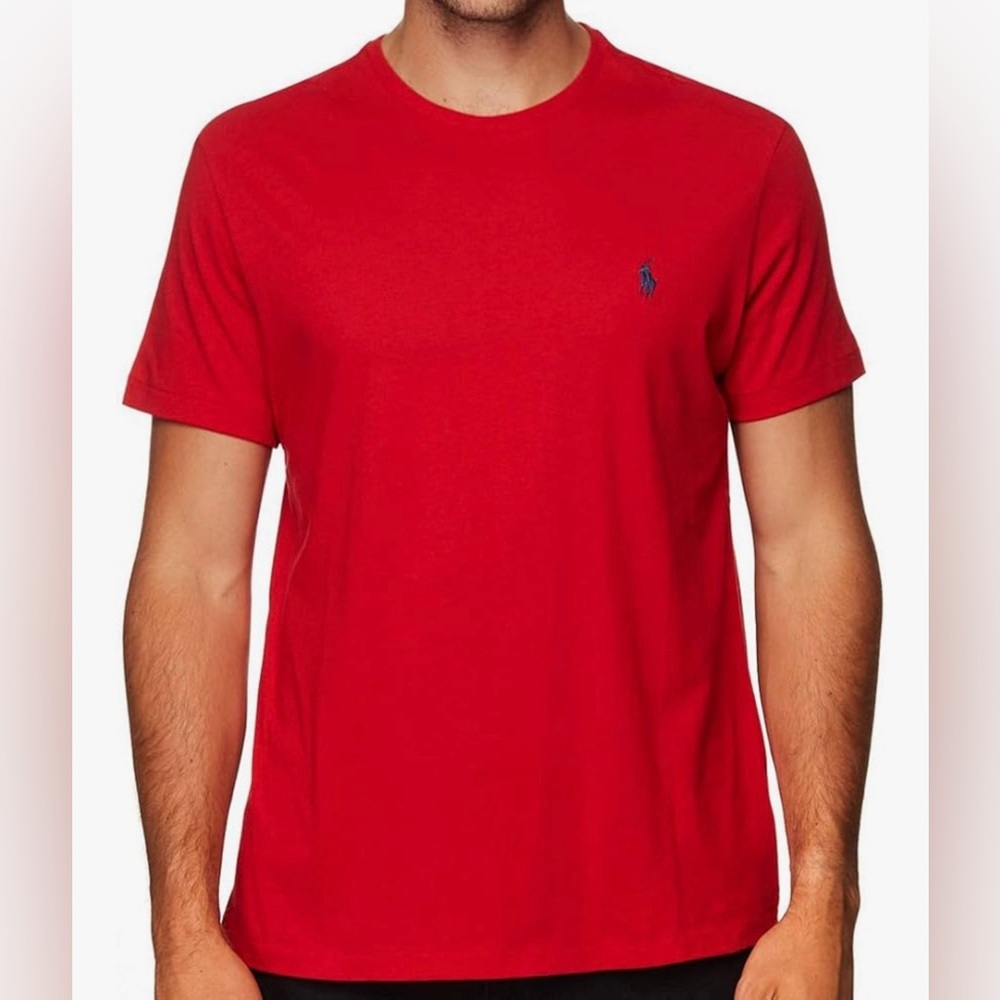 Polo by Ralph Lauren Red Crew Neck Tee with Navy Pony